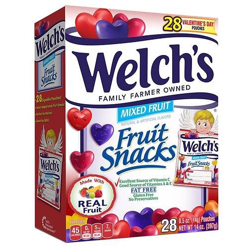 Order Welch's Fruit Snacks Valentine's Day Mixed Fruit Box - 0.5 oz x 28 pack food online from Walgreens store, NEW BERN on bringmethat.com