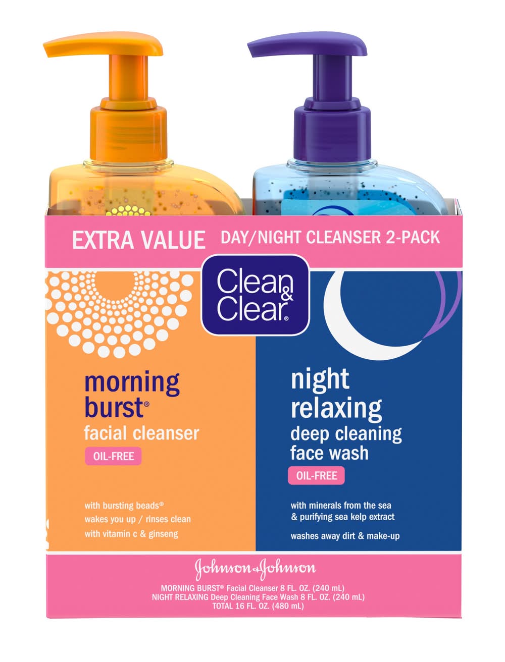 Clean & Clear Day/Night Cleanser (2 x 16 fl oz)