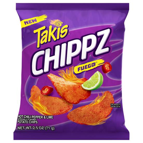 Barcel Takis Hot Chilli Paper and Lime Tortilla Chips (113g bag)
