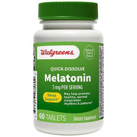 Walgreens Quick Dissolve Melatonin 3mg Tablets - 60.0 ea