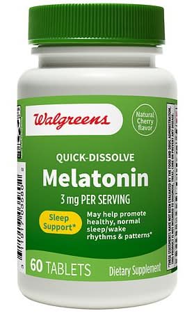 Walgreens Quick Dissolve Melatonin 3mg Tablets (60 ct)