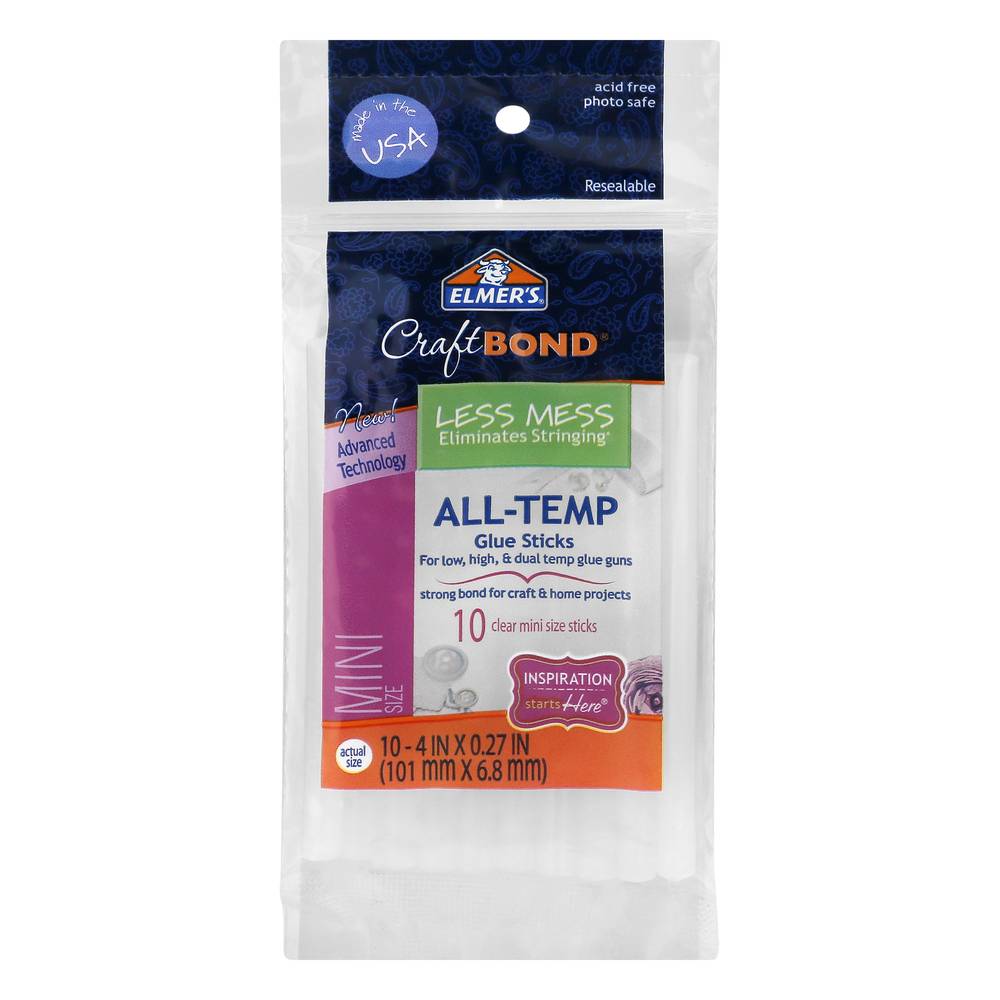 Elmer's Craft Bond Mini Size Clear All-Temp Glue Sticks