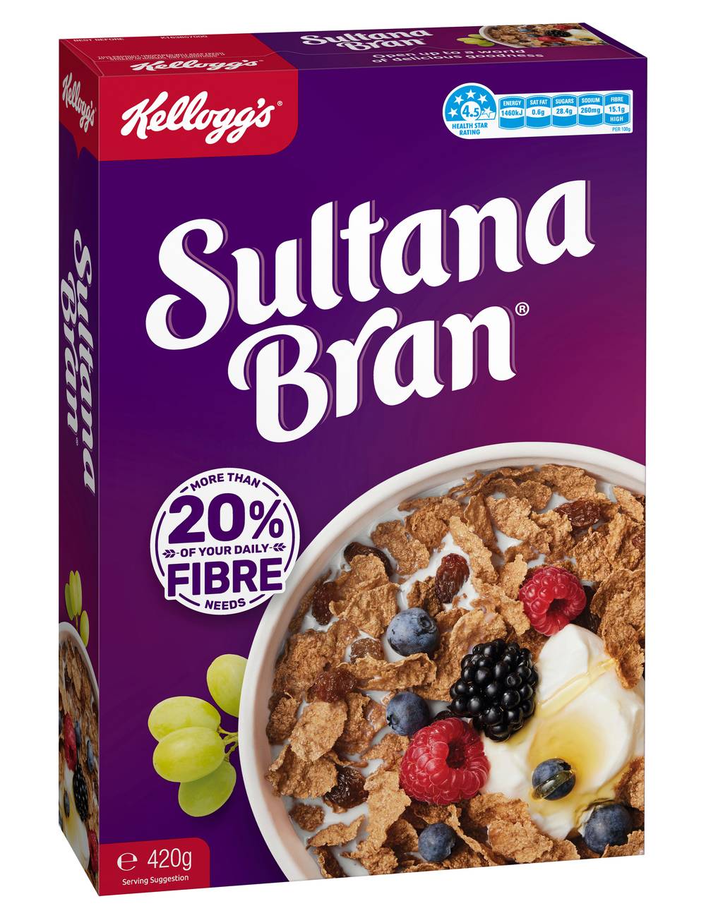 Frosties Sultana Bran High Fibre Breakfast Cereal (420g)