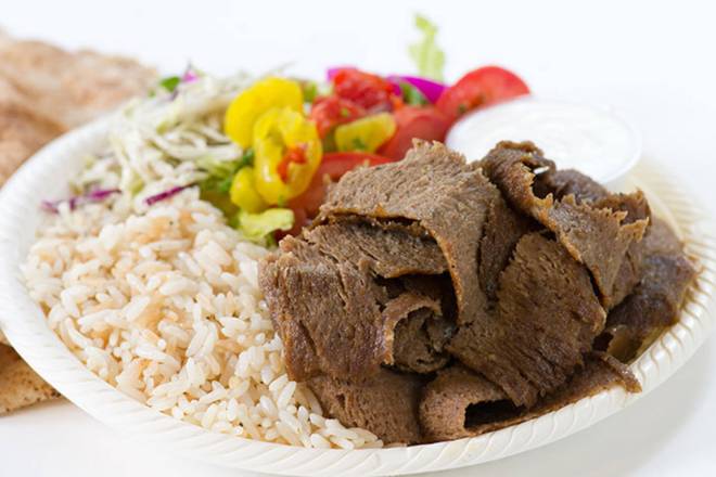 Mix Lamb and beef  Donair Plate