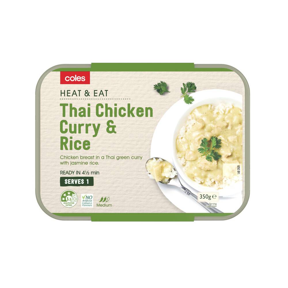 Coles Meals Thai Chicken Curry With Rice 350g