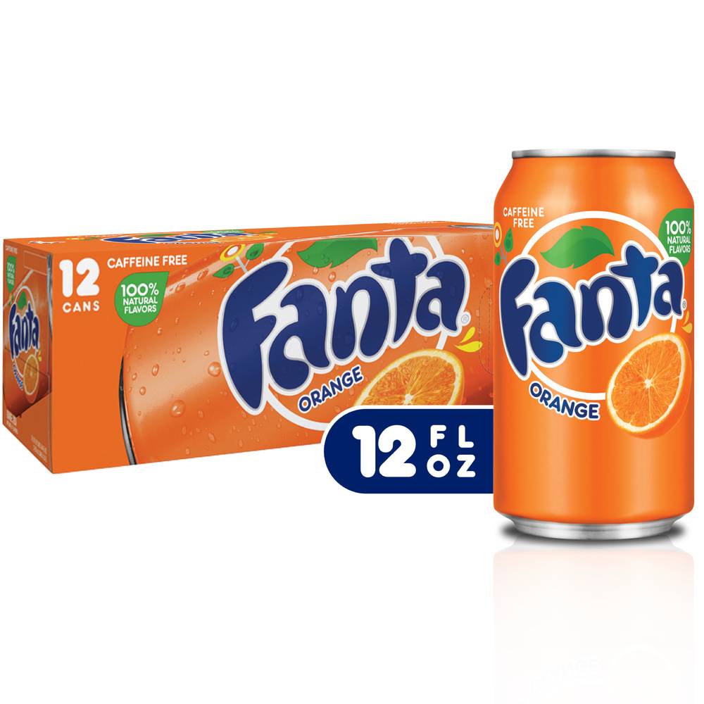 Fanta Soda Drink (12 pack, 12 fl oz) (orange)