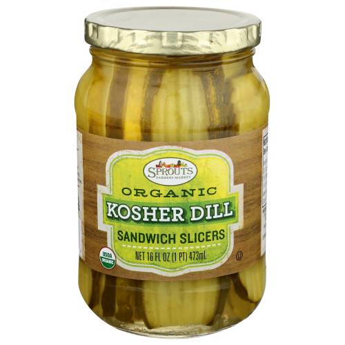 Sprouts Organic Kosher Dill Sandwich Slicers Pickles