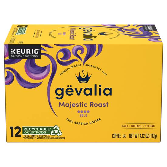 Gevalia Bold Majestic Roast Coffee K-Cup Pods (12 ct)