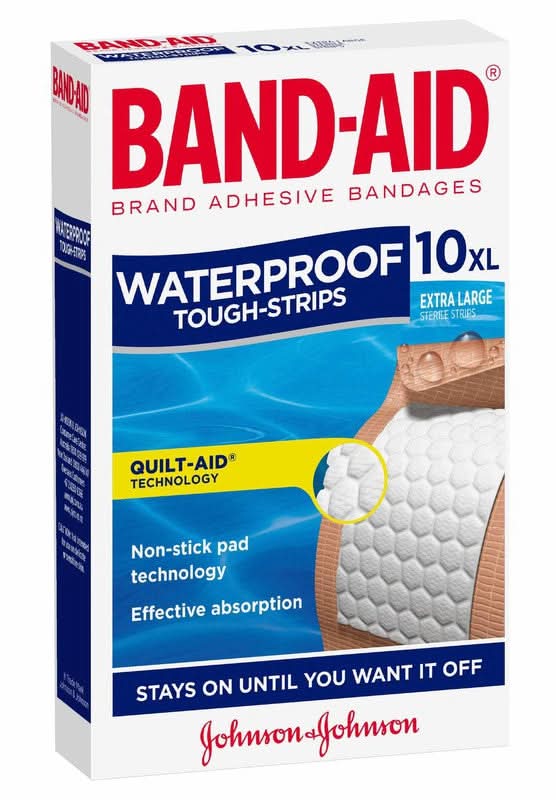 Band-Aid Tough Strips Waterproof Extra Large 10pk