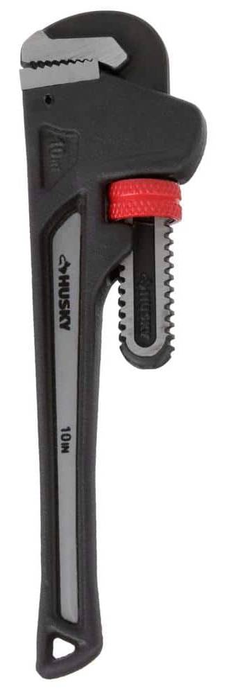 Husky Heavy Duty Pipe Wrench, 10 In