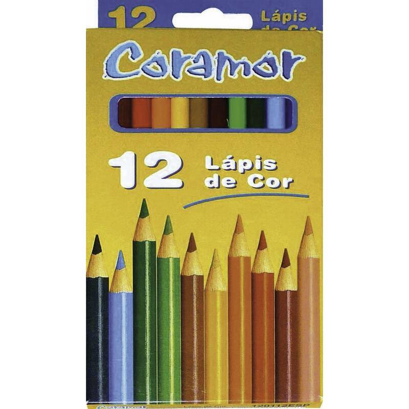 Coramor lápis de cor 12 cores (12 unidades)