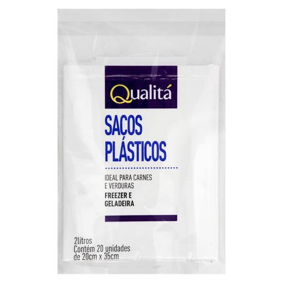 Qualitá sacos plásticos 2l (20 unidades)