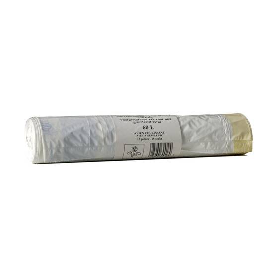 Sac Poubelle Blanc Déchets Résiduels Bruxelles 15x60L