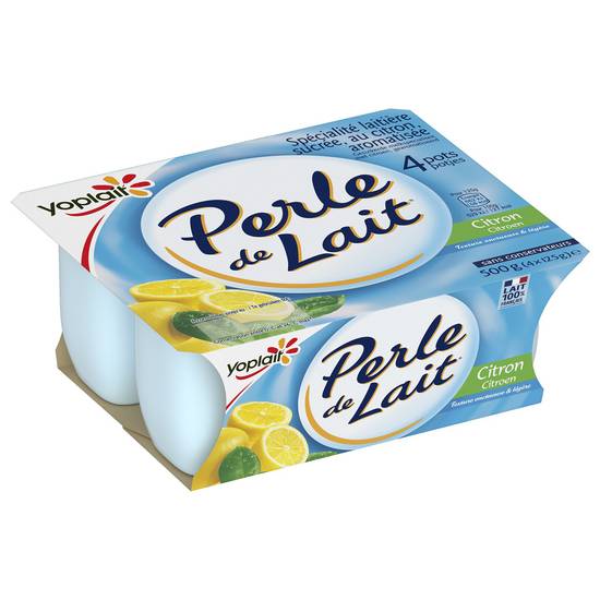 Yoplait - Perle de lait yaourt sucrée (citron)