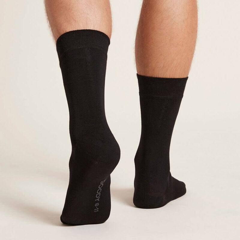 Boody Mens Everyday Crew Socks - 6-11 Black 1pr