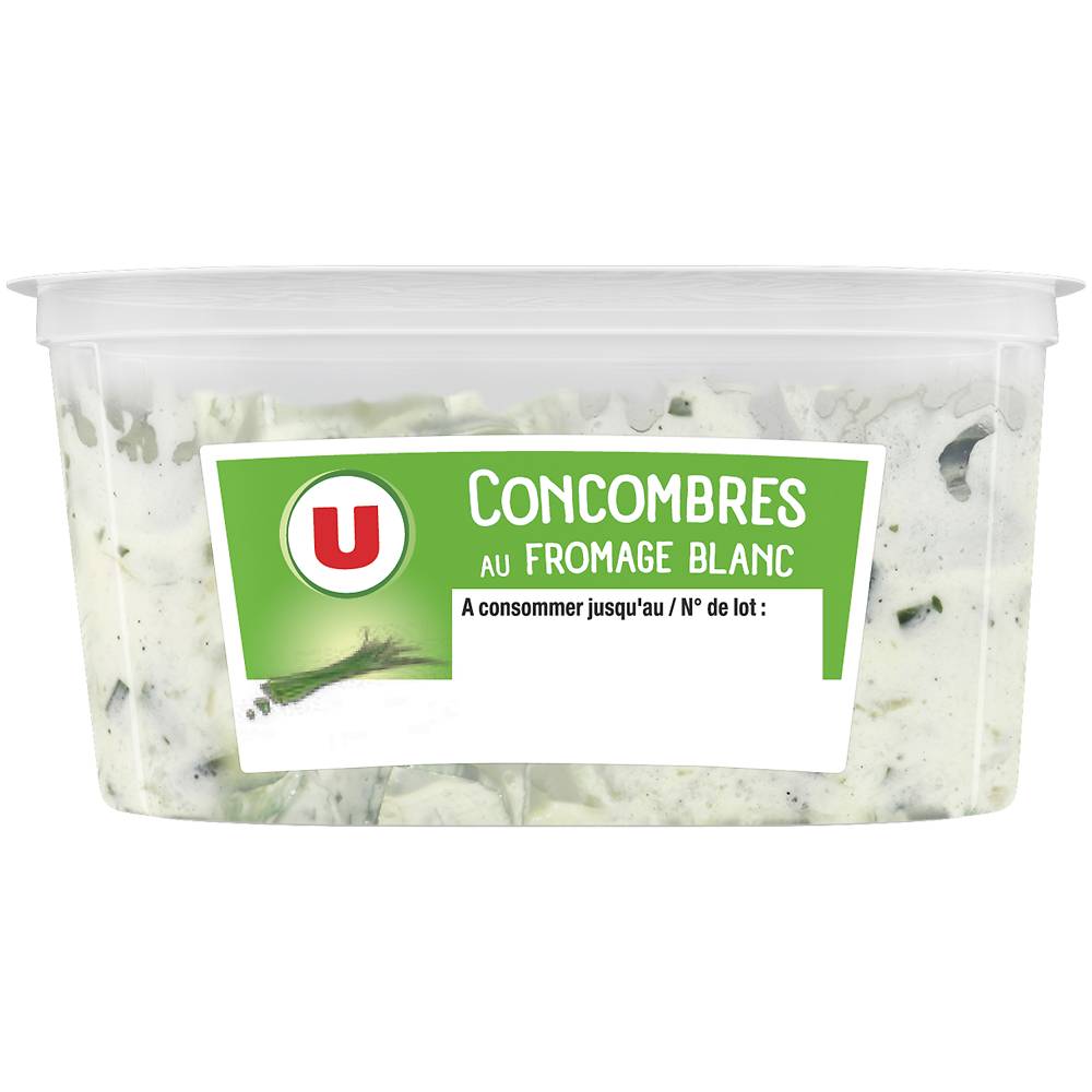 Produit U - Salade de concombre fromage frais et ciboulette