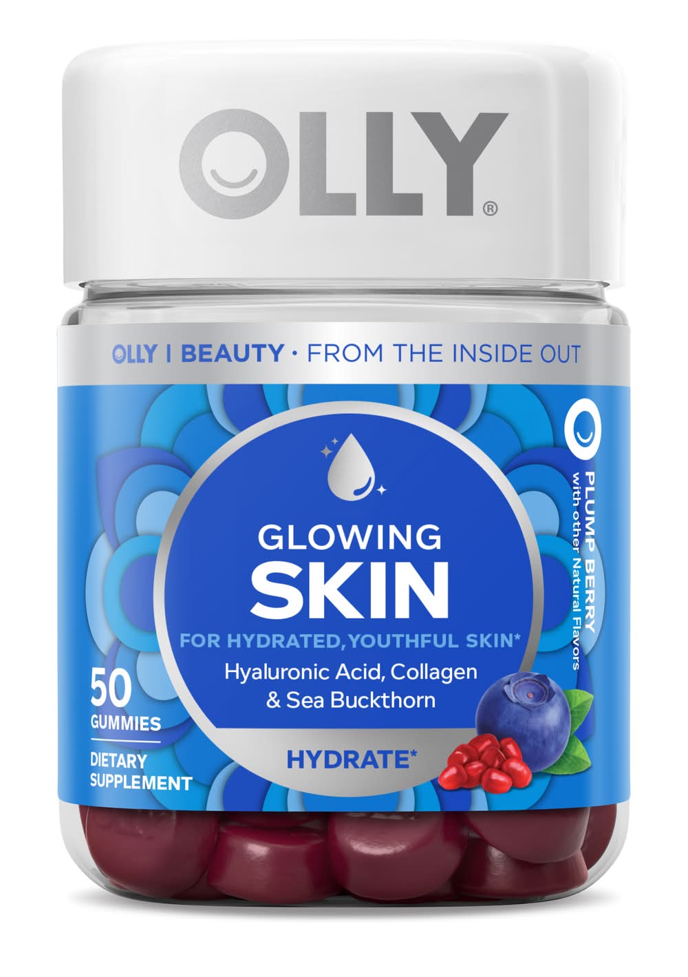 Olly Plum Berry Glowing Skin Gummies (8 oz, 50 ct)
