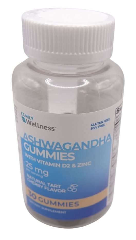 Family Wellness Ashwagandha Gummies Dietary Supplement, Cherry (30 ct)