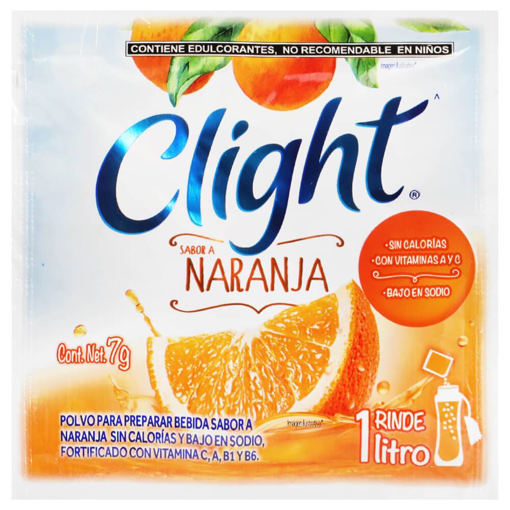 Clight polvo para preparar bebida sabor naranja (sobre 7 g)