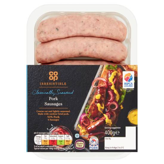 Co-op Irresistible Pork Sausages (6 pack)