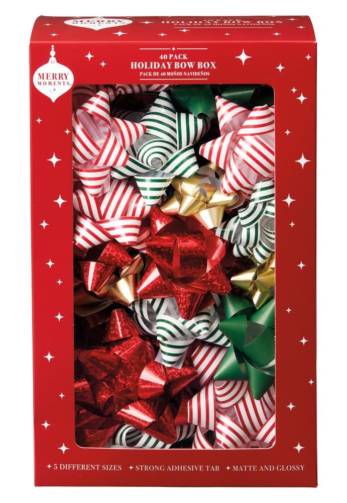 Merry Moments Classic Christmas Bows (40 ct)