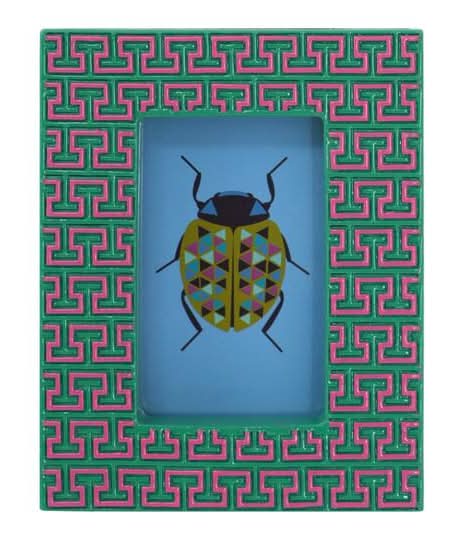 Jonathan Adler x Michaels Greek Key Tabletop Frame, 2x3 in, Pink & Teal