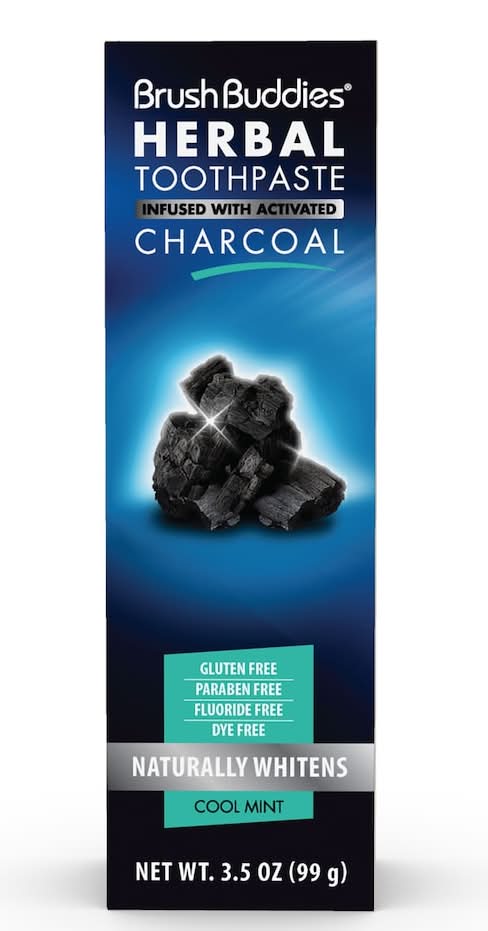 Brush Buddies Herbal Charcoal Toothpaste, Cool Mint (3.5 oz)