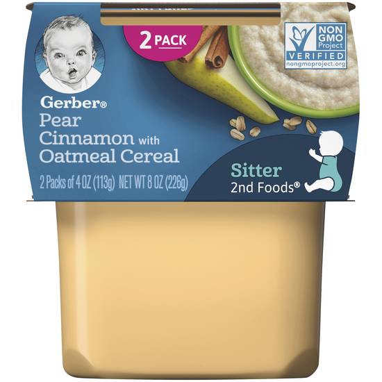 Gerber Pear Cinnamon With Oatmeal Cereal (2 ct)