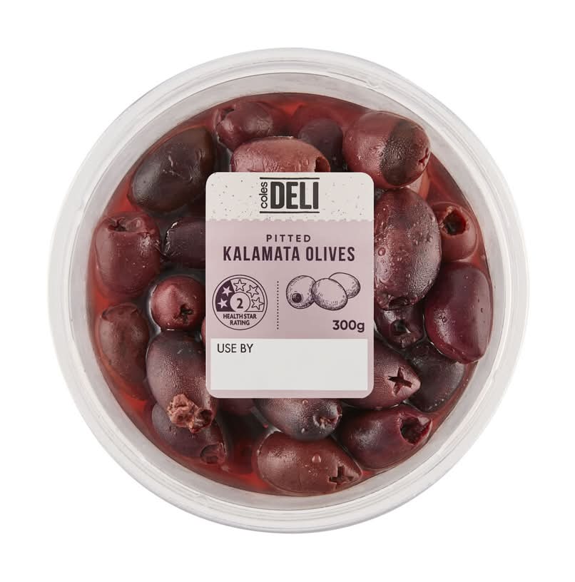 Coles Deli Pitted Kalamata Olives 300g