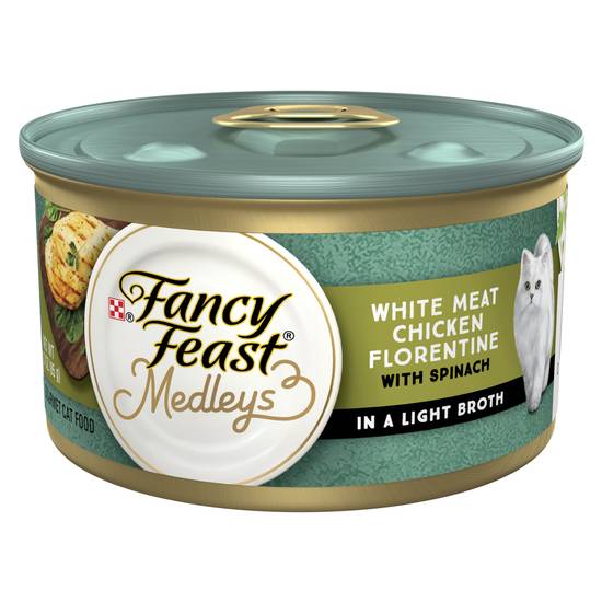 Fancy Feast Medleys White Meat Chicken Florentine & Garden Greens Cat Food 85g
