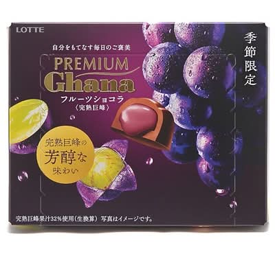 ロッテ　プレミアムガーナ　フルーツショコラ　完熟巨峰　６５ｇ