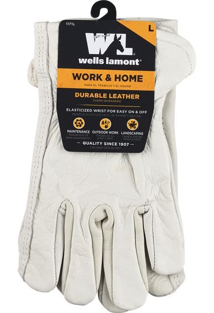 Wl Glove Lthr Elastic Wrist Lrg
