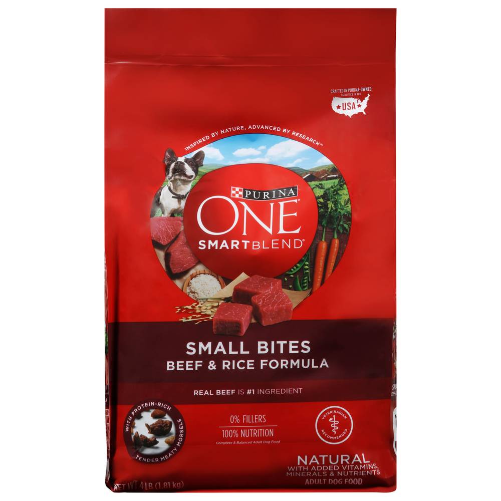 Purina One One Smartblend Beef & Rice Small Bites (4 lbs)