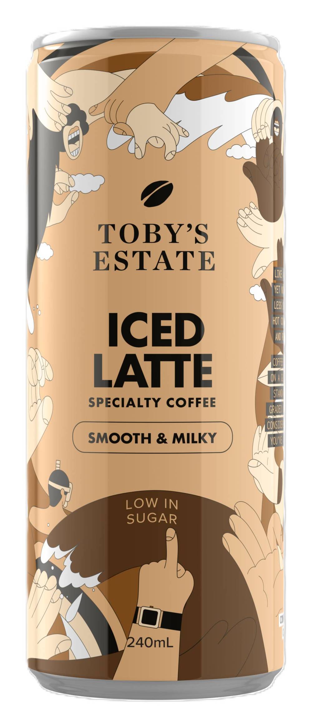 Toby's Estate Iced latte Low Sugar Coffee 240ml