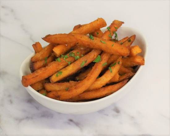 Sweet Potato Fries with Chilli & Lime (V)