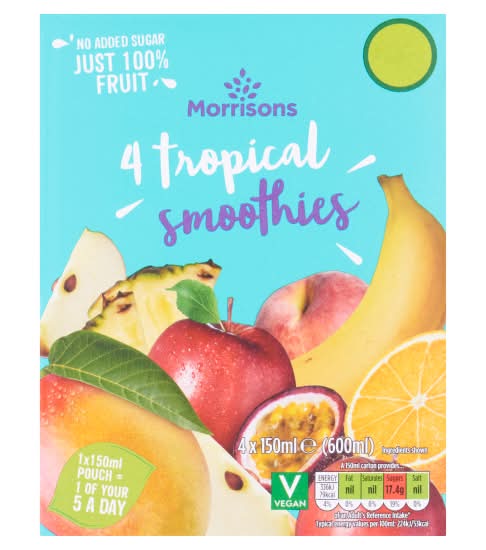Morrisons Tropical Smoothies (4 pack)