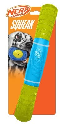 Nerf 2" TPR EXO Squeak Dog Stick Toy