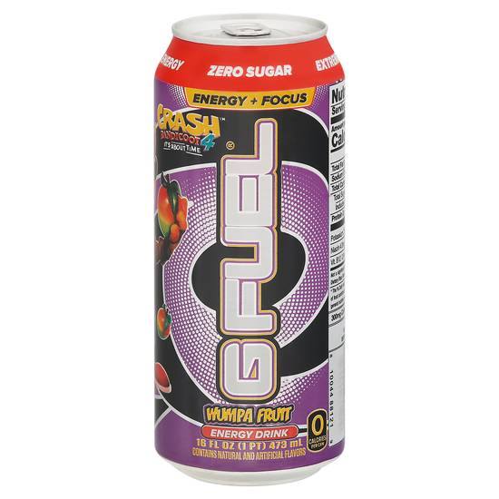 G Fuel Crash Bandicoot Wumpa Fruit Energy Drink (16oz can)