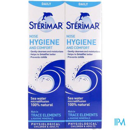 Sterimar Hygiene Confort Nez Spray 100ml X2 Orl - Santé