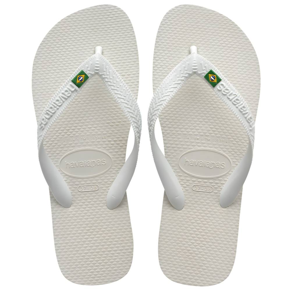 Havaianas · Chinelo logo brasil - Tam 37 - 38 - Branco