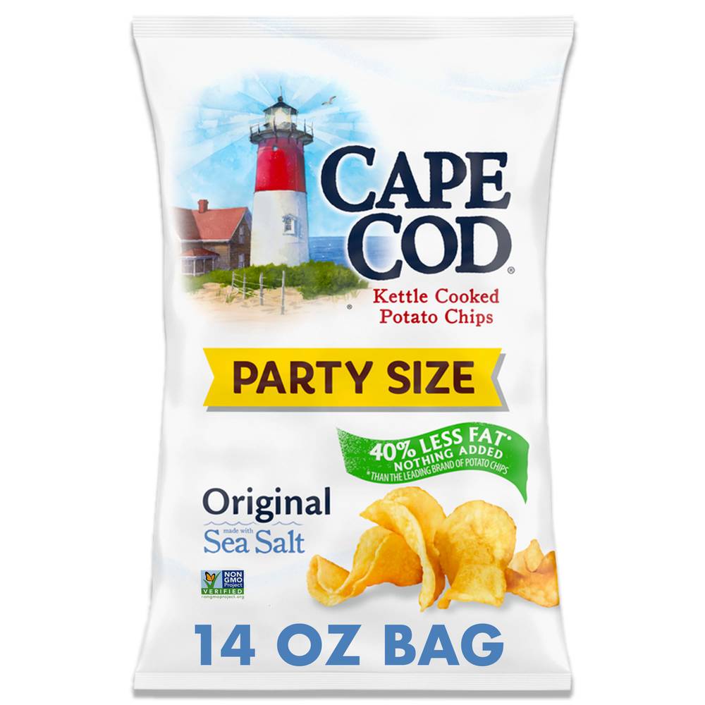 Cape Cod Kettle Cooked Party Size Potato Chips, Original (14 oz)