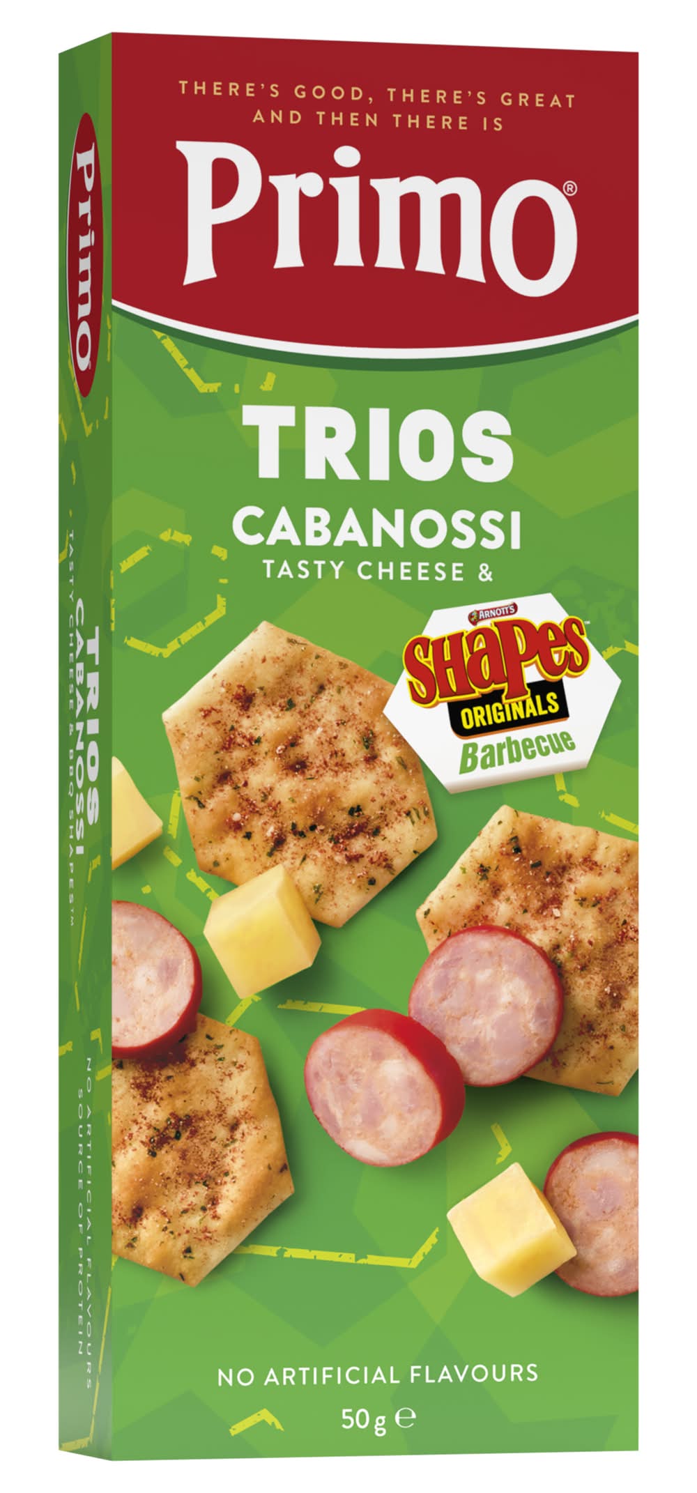 Primo Cabanossi Cheese & Bbq Shapes Crackers (50g)