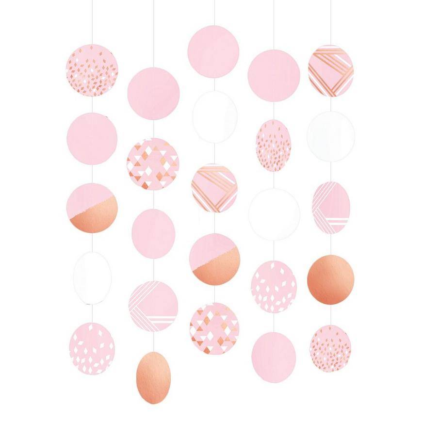 Party City Metallic String Decorations (rose gold-pink)