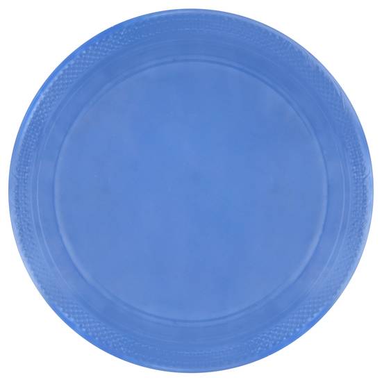 Amscan Bright Royal Blue Plastic 10-1/4 Inch Plates (20 ct)