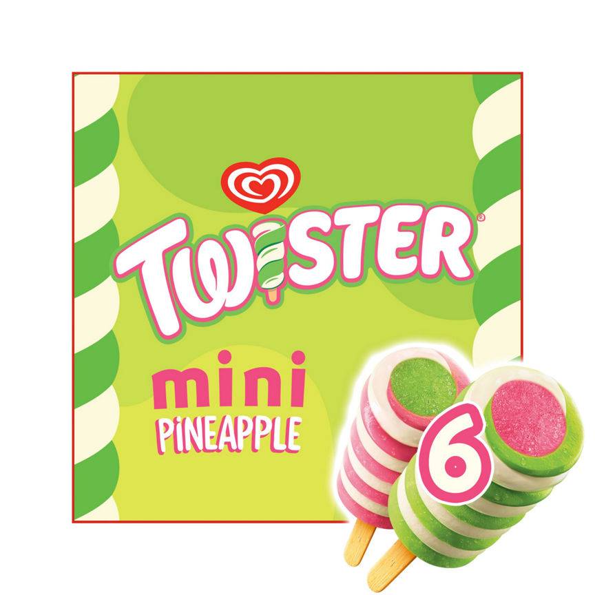 Heartbrand Fruit, Twister Ice Lolly Mini (6 pack)