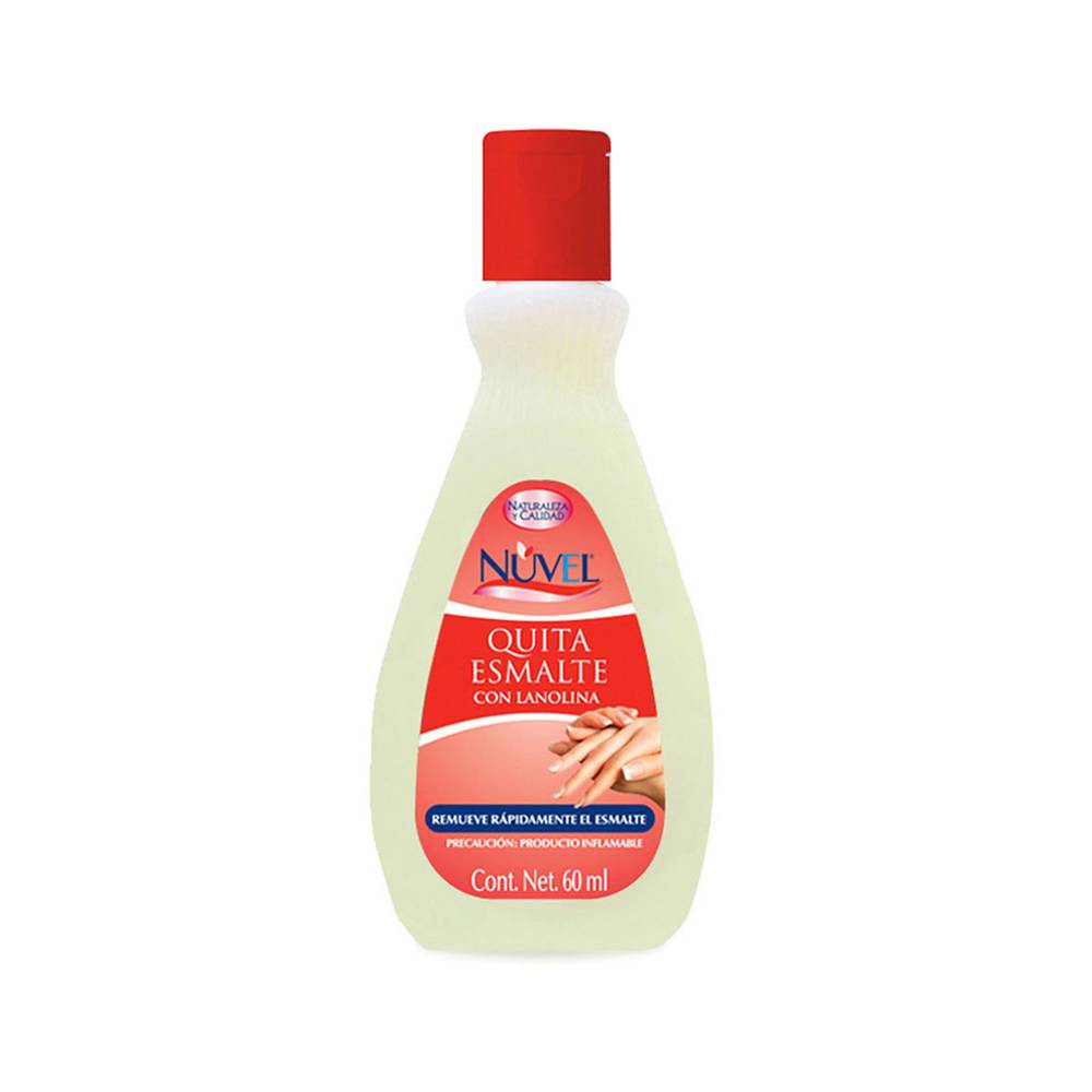 Nuvel · Quitaesmalte humectante con lanolina (60 ml)