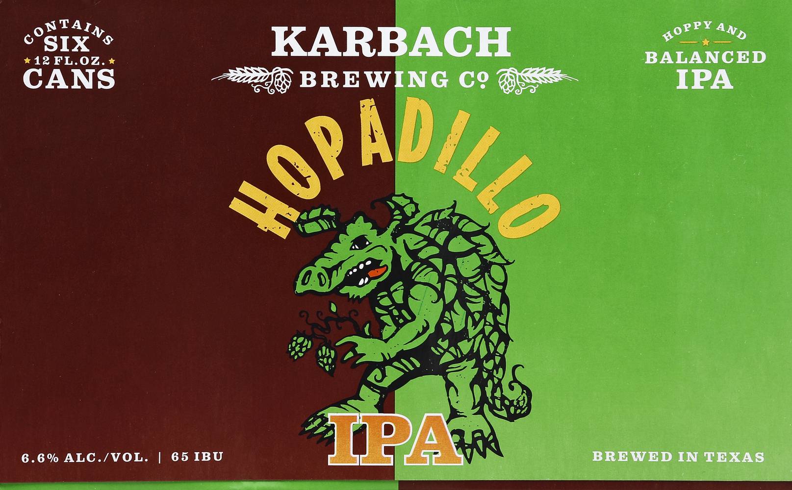 Karbach Brewing Co. Hopadillo Domestic Ipa Beer (6 pack, 12 fl oz)