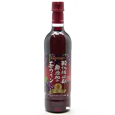 サントリー　酸化防止剤�　無添加の赤ワイン　７２０ｍｌ