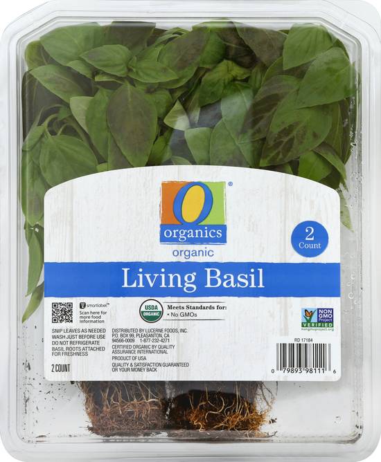 O Organics Living Basil (2 ct)