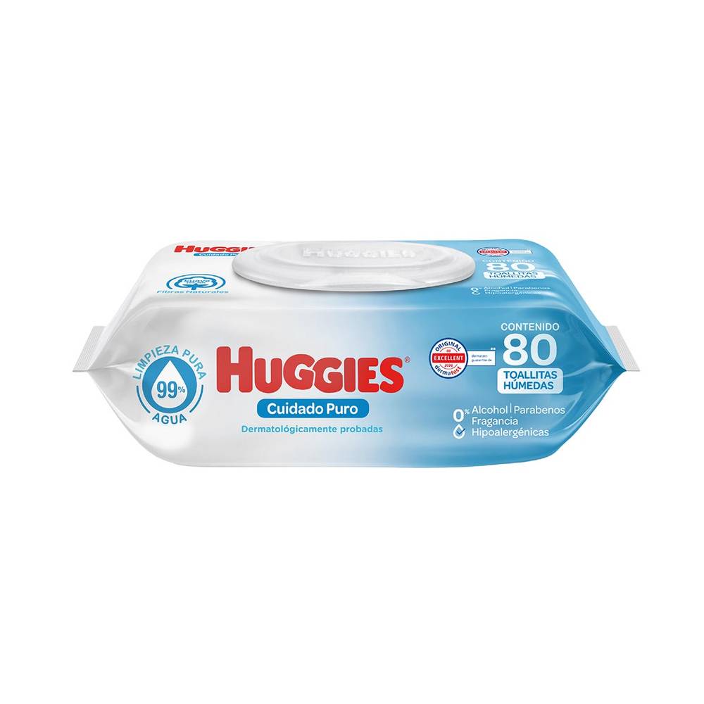 Huggies toallitas húmedas cuidado puro (80 un)